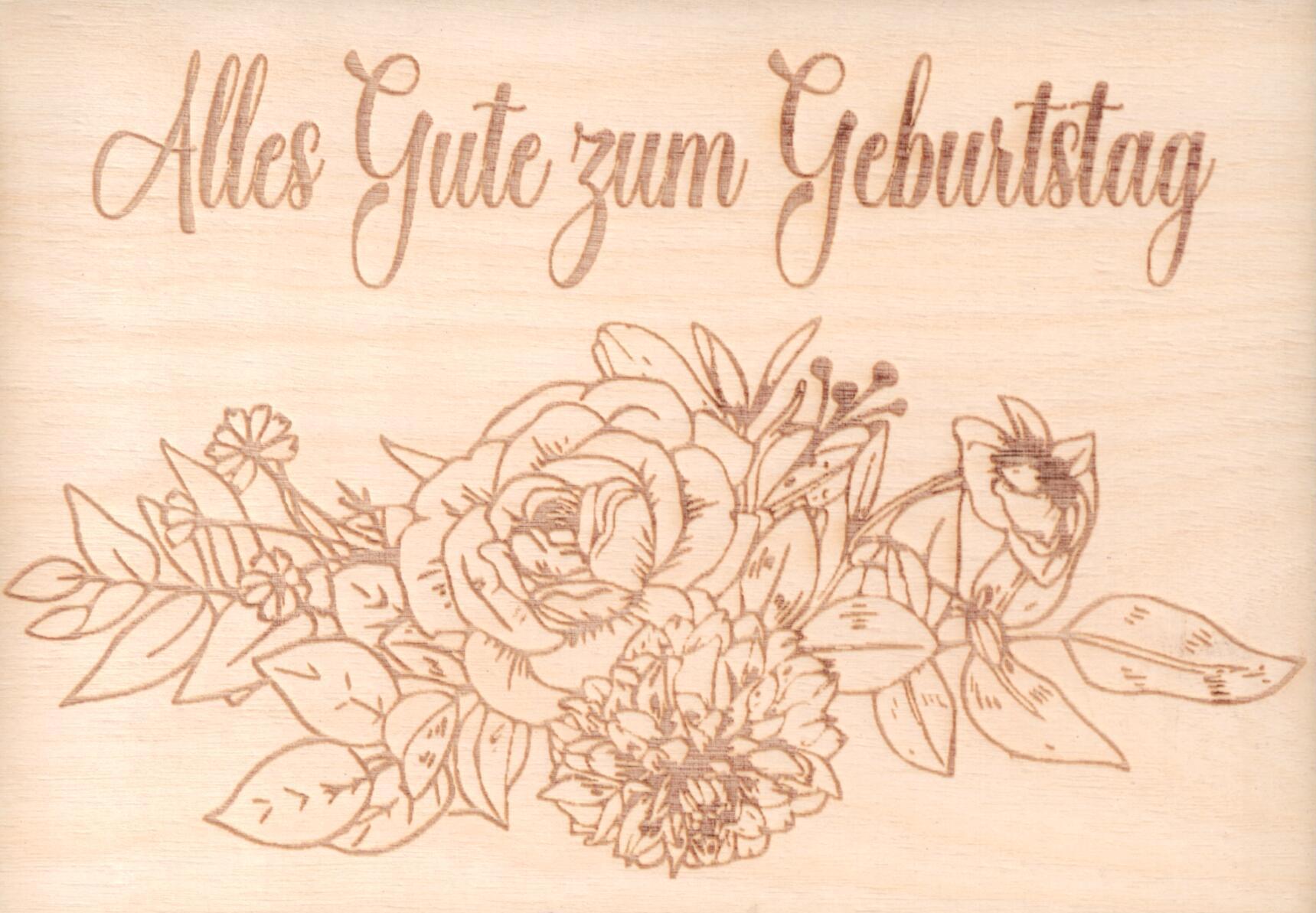 Holzkarte Alles Gute zum Geburtstag